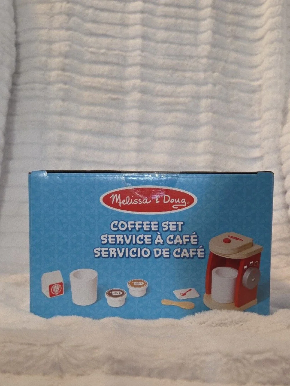 Melissa & Doug Red and Natural Wooden Coffee Set